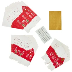 Adventskalender-Set Haus, Rot