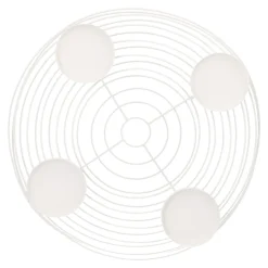 Adventskranz Rustik, Blockkerzen/weiß Matt, 36 Cm