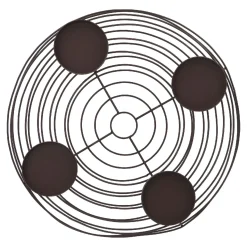 Adventskranz Rustik, Blockkerzen/braun Matt, 36 Cm