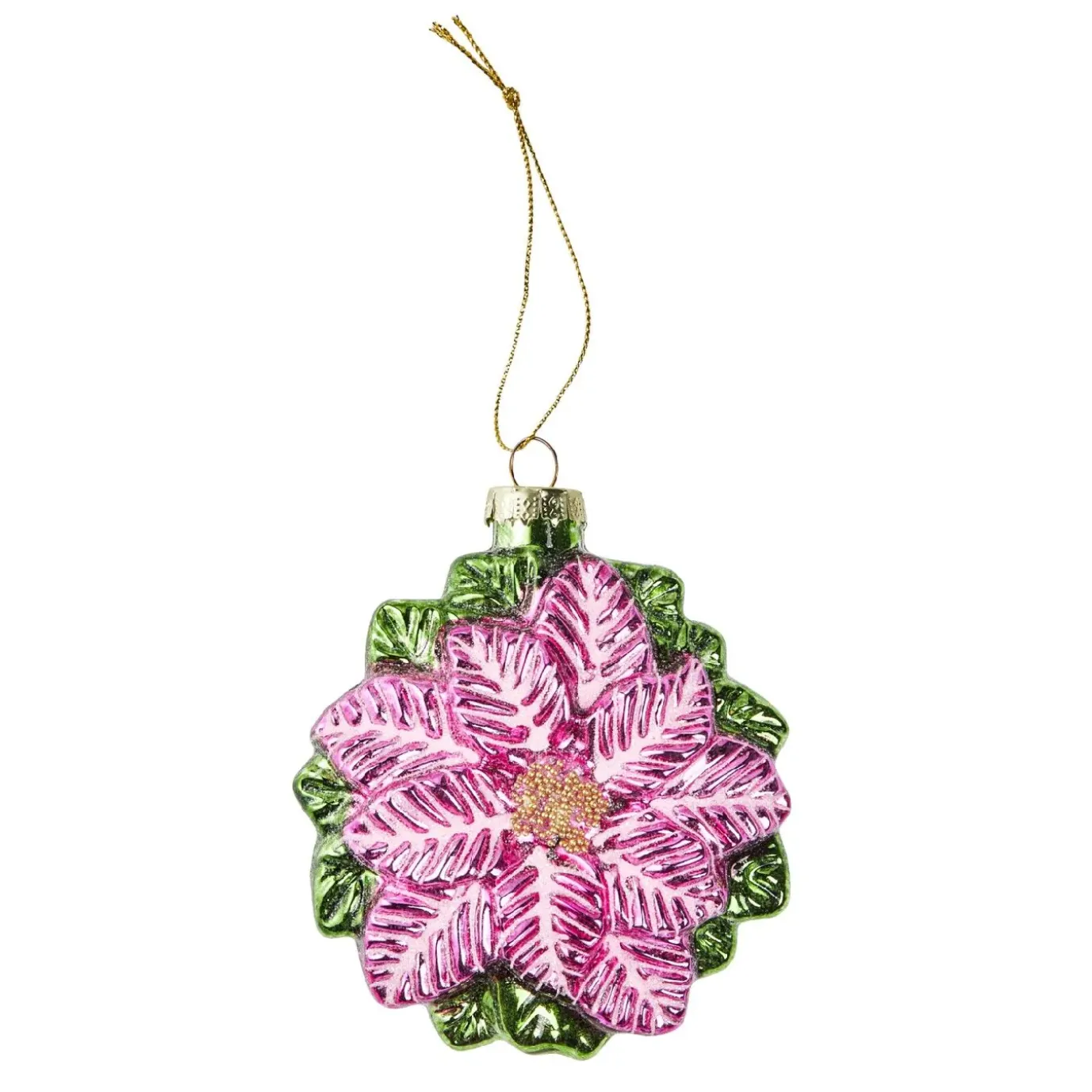 Anhänger Blume, Lila/grün, 9 Cm