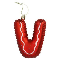 Anhänger Buchstabe, V/rot, 10 Cm