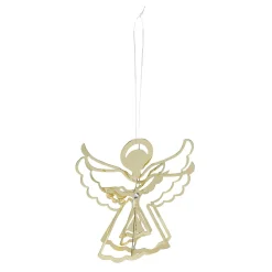 Anhänger Engel 3D, Gold, 12 Cm