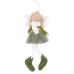 Anhänger Engel, Pulli/grün, 16 Cm