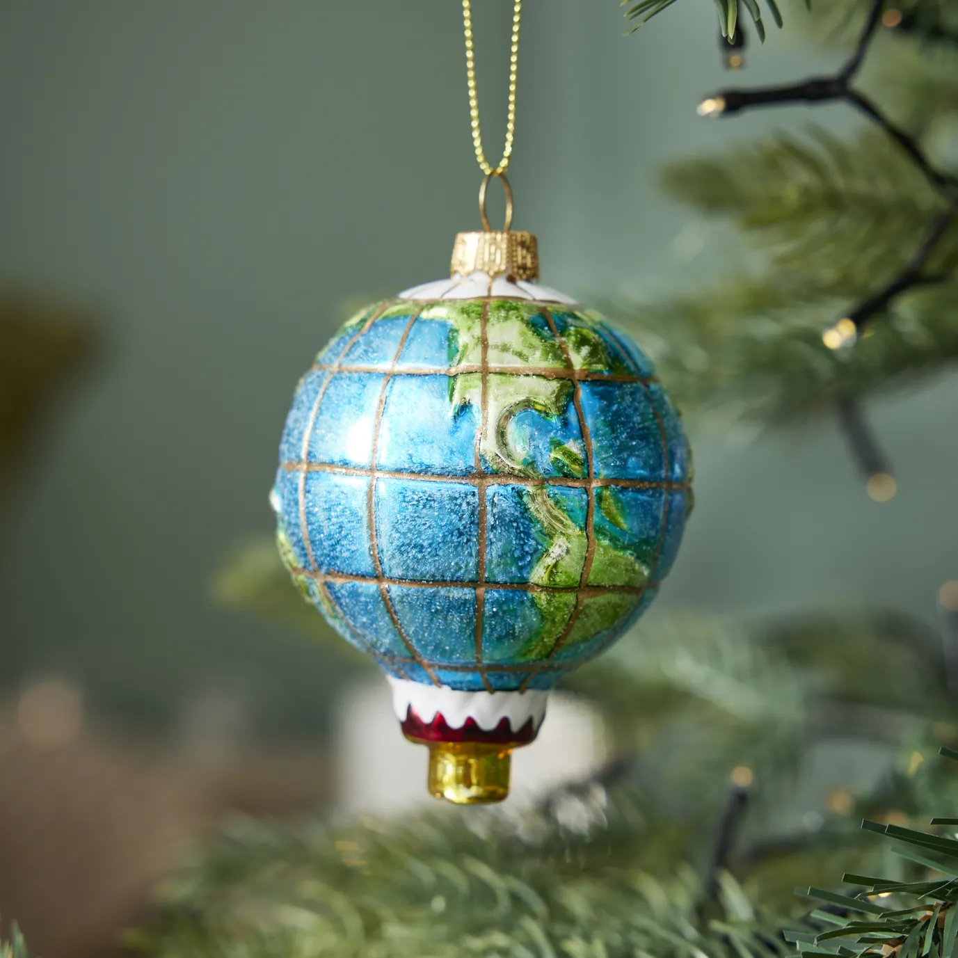 Anhänger Fancy, Bunt, Ballon-Globus, 9.5 Cm