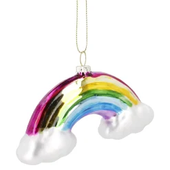 Anhänger Fancy, Bunt, Regenbogen/Wolke, 12 X 6 Cm