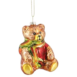 Anhänger Fancy, Bunt, Teddy/Schal, 9 Cm