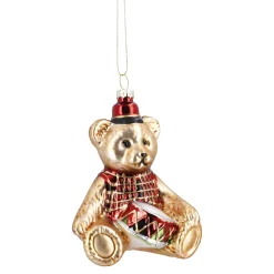 Anhänger Fancy, Bunt, Teddy/Trommel, 11 Cm