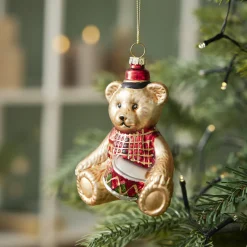 Anhänger Fancy, Bunt, Teddy/Trommel, 11 Cm