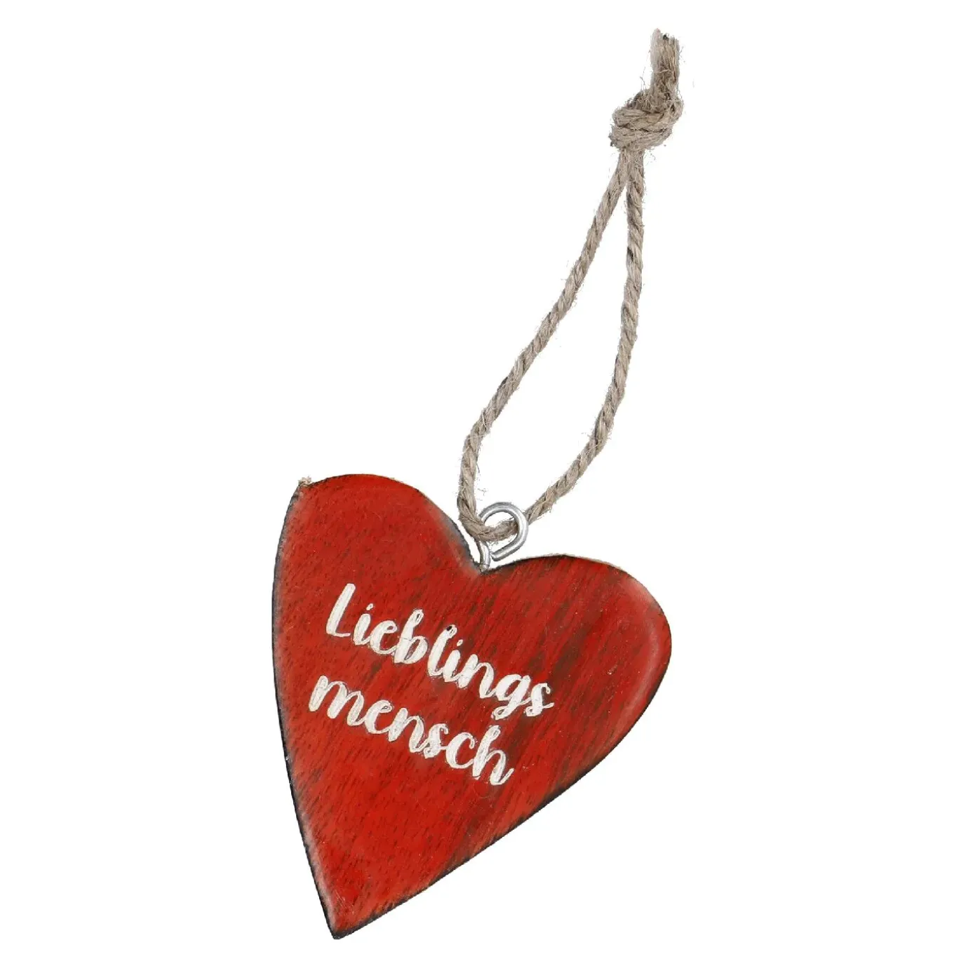Anhänger Herz, Lieblingsmensch/rot, 7.5 Cm