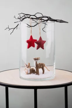 Anhänger Rehkitz, Dunkelbraun, Stehend, 9 Cm