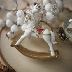 Anhänger Schaukelpferd, Weiß, 7 Cm