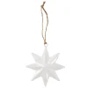 Anhänger Stern, Weiß/glänzend, 10.5 Cm