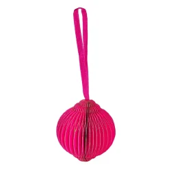 Anhänger Wabe, Kugel, Pink, 8 Cm