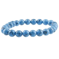 Armband Edelstein-Energie, Howlite/blau