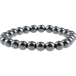 Armband Edelstein-Energie, Hämatit/schwarz