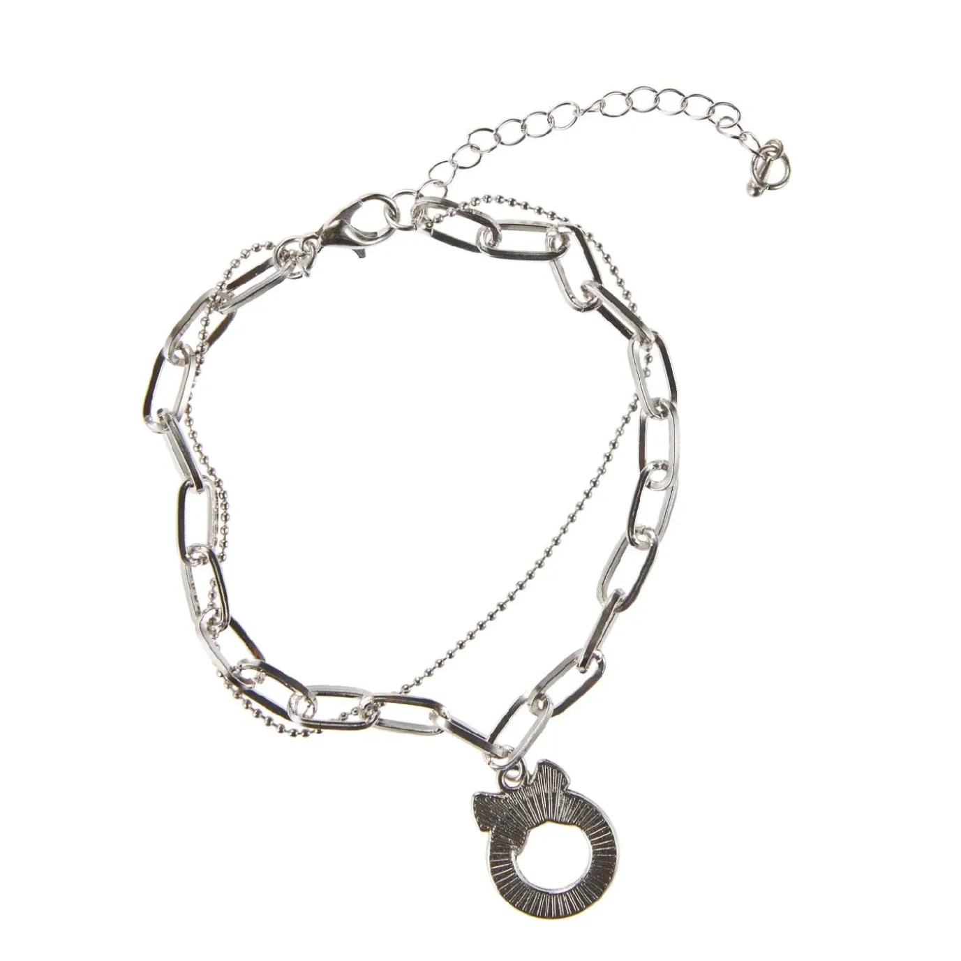 Armband Weihnachten, Charms Kranz, Silber