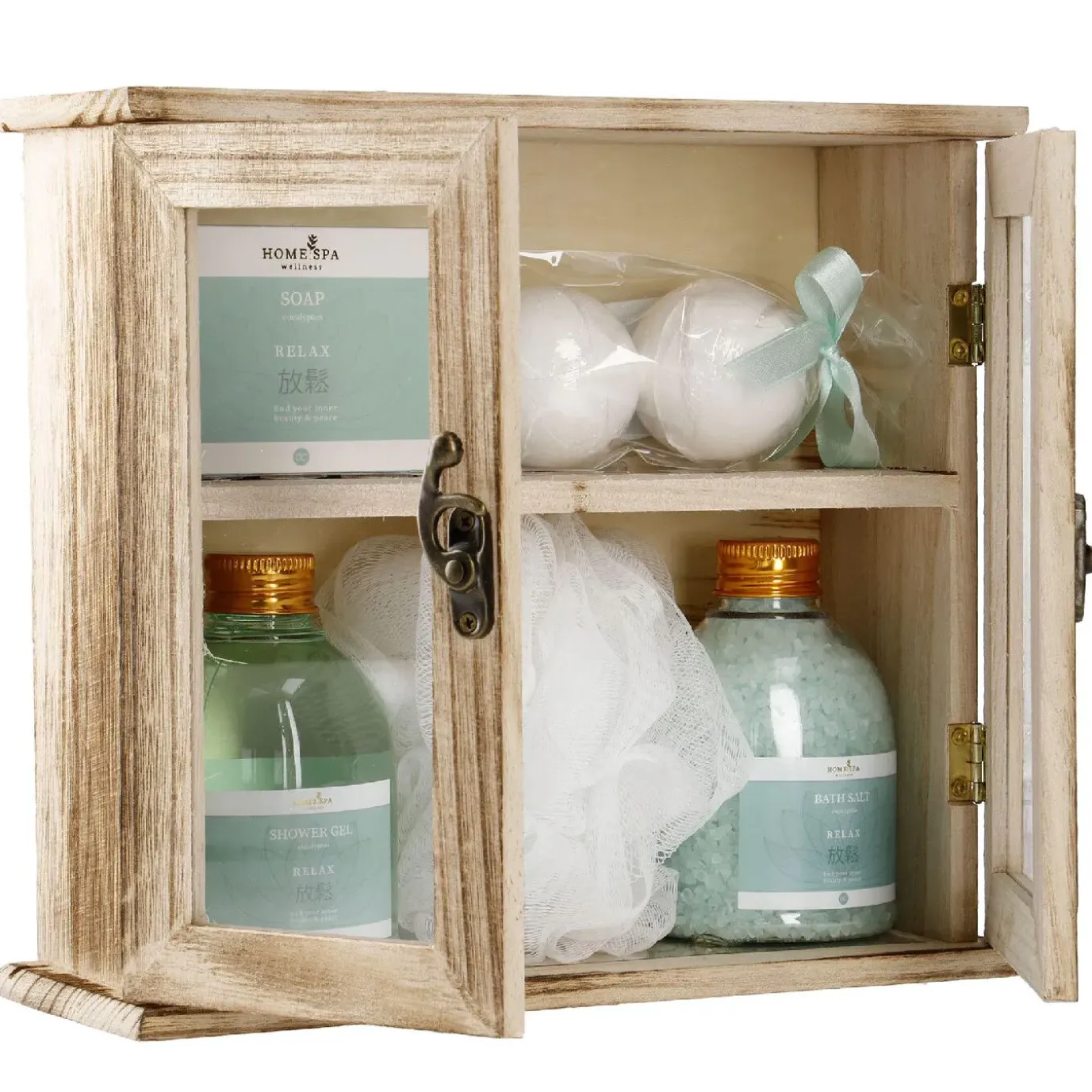 Badeset Schrank, Home Spa/mint