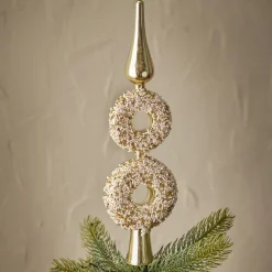 Baumspitze Fancy, Donuts/gold, 30 Cm