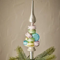 Baumspitze Fancy, Macarons/silber, 30 Cm