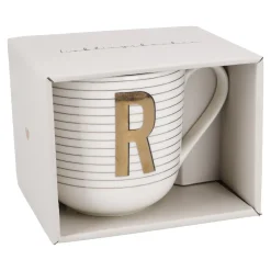 Becher Buchstabe/Streifen, R, 450 Ml
