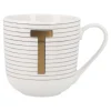 Becher Buchstabe/Streifen, T, 450 Ml