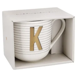 Becher Buchstabe/Streifen, K, 450 Ml