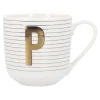 Becher Buchstabe/Streifen, P, 450 Ml