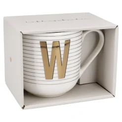 Becher Buchstabe/Streifen, W, 450 Ml