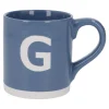 Becher Buchstabe/Uni, G/blau, 440 Ml