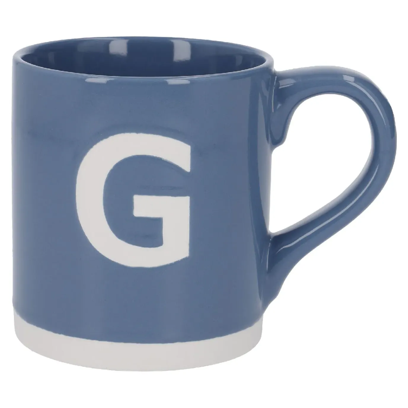 Becher Buchstabe/Uni, G/blau, 440 Ml