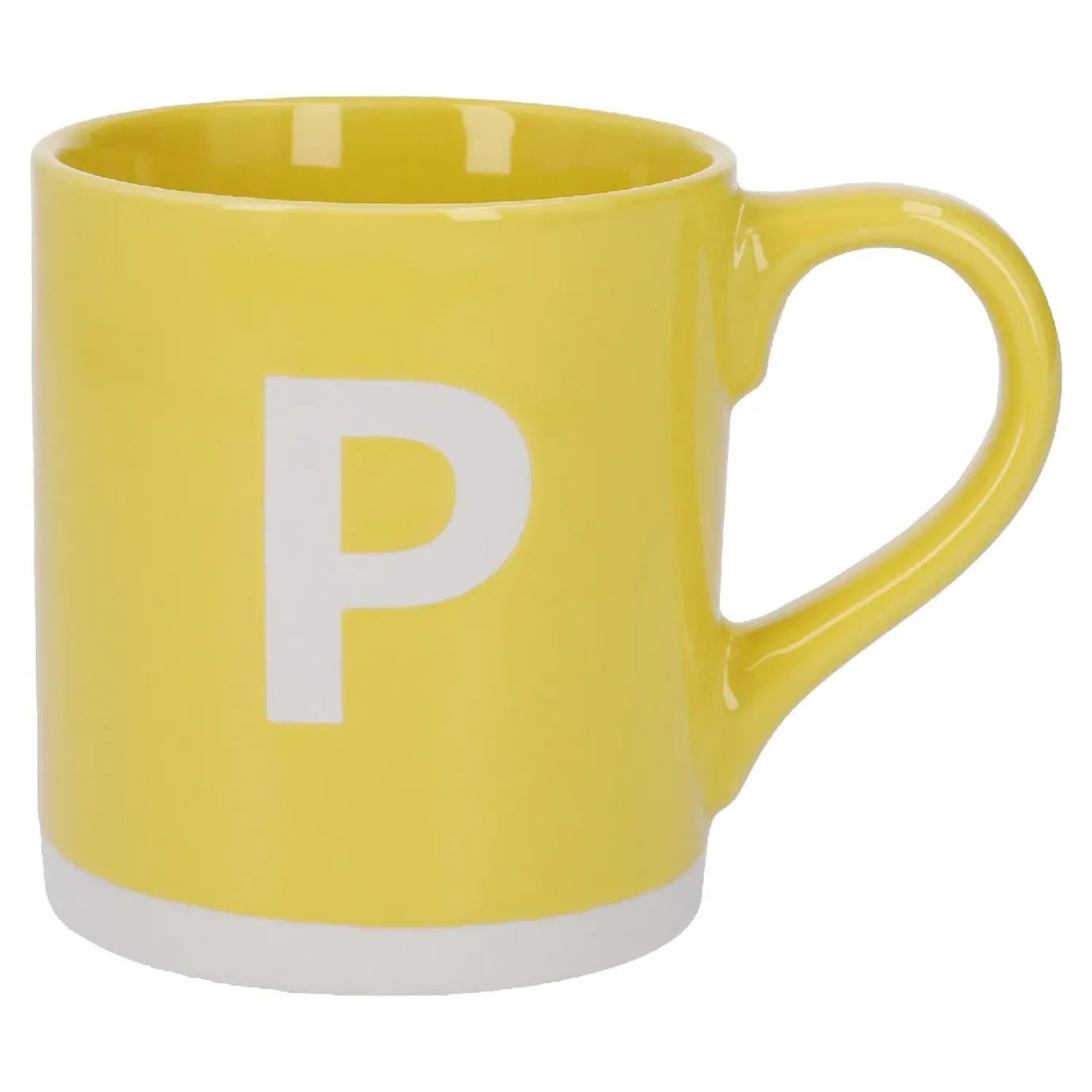 Becher Buchstabe/Uni, P/gelb, 440 Ml