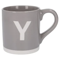 Becher Buchstabe/Uni, Y/grau, 440 Ml