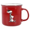Becher Buchstabe/Weihnachten, L/Streifen, 540 Ml