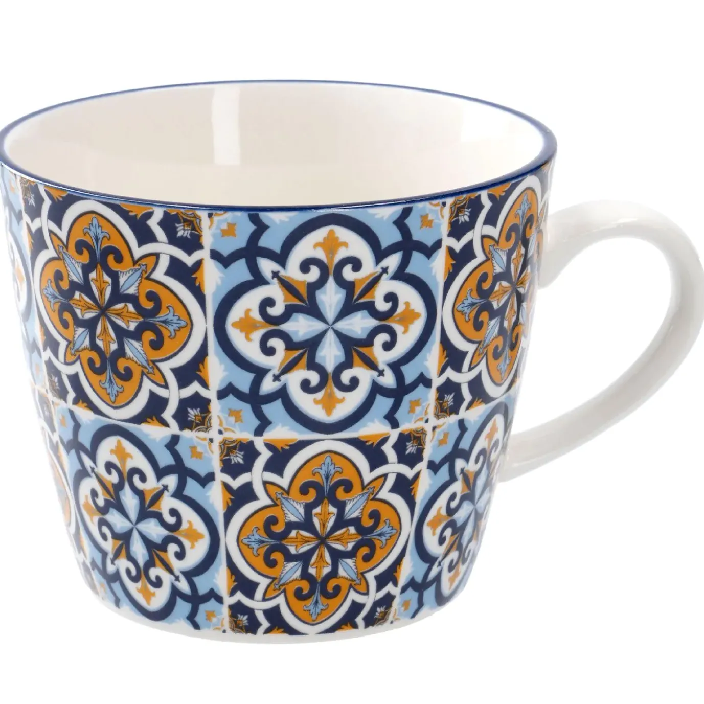 Becher China, Blau/gelb, 300 Ml