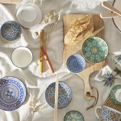 Becher China, Blau/gelb, 300 Ml