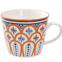 Becher China, Orange/blau, 300 Ml