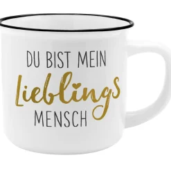 Becher Emaille-Optik, Lieblingsmensch, 350 Ml