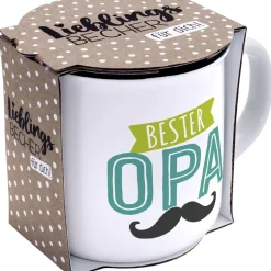 Becher Emaille-Optik, Opa, 350 Ml