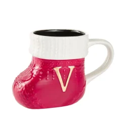 Becher Stiefel Mit Buchstabe, V/rot, 400 Ml