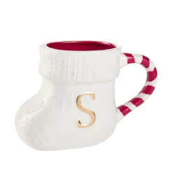 Becher Stiefel Mit Buchstabe, S/weiß, 400 Ml