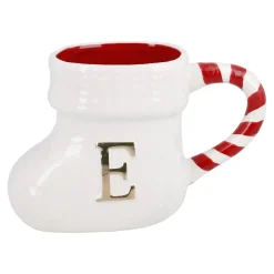 Becher Stiefel Mit Buchstabe, E/weiß, 400 Ml