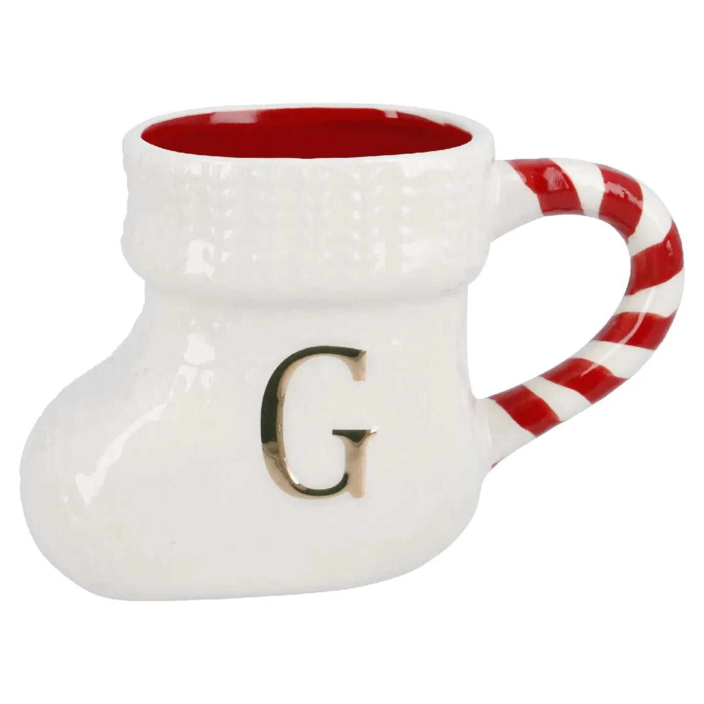 Becher Stiefel Mit Buchstabe, G/weiß, 400 Ml