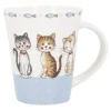 Becher Tier, Katzen/blau, 350 Ml