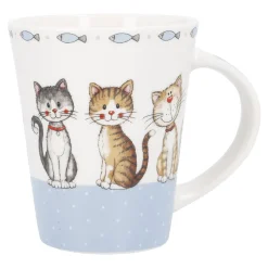 Becher Tier, Katzen/blau, 350 Ml