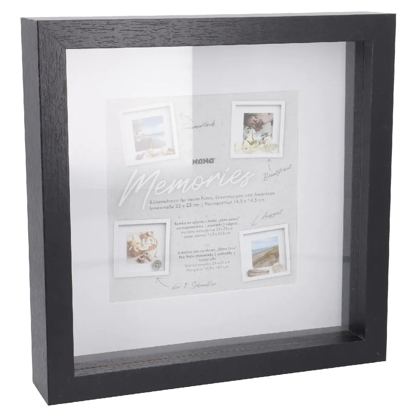 Bilderrahmen Tief, Schwarz, 23 X 23 Cm