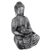 Buddha Blüte, Silber-grau, 40 Cm