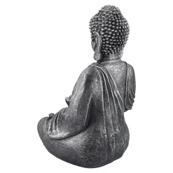 Buddha Blüte, Silber-grau, 40 Cm