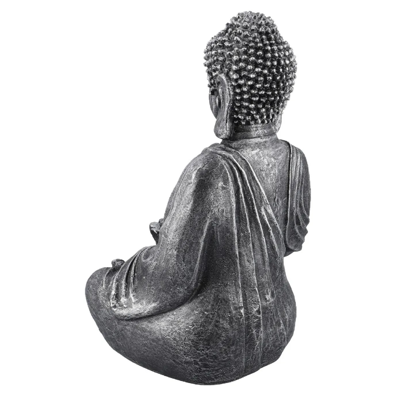 Buddha Blüte, Silber-grau, 40 Cm