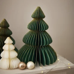 Deko-Baum Wabe, Dunkelgrün/4 Stufen, 20 Cm