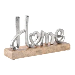 Deko-Buchstaben Home, Silbermatt, 26 Cm